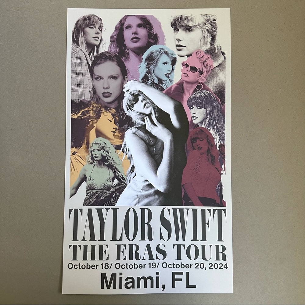 Taylor Swift The Eras Tour Poster - Miami, FL